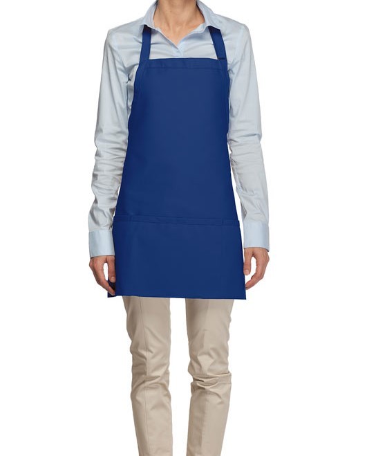 Adult Royal Blue Short Bib Aprons